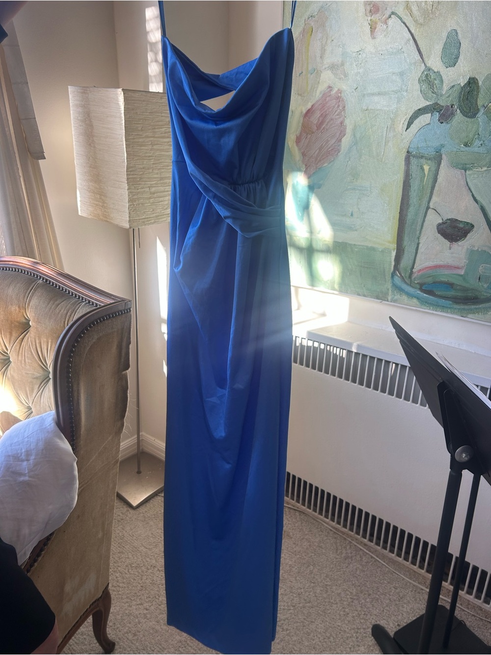 NEW BAOBAB Elegant Blue Draped Dress